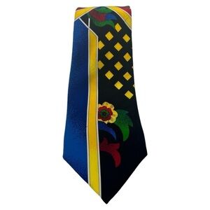 Vintage 1996 Rush Limbaugh “No Boundaries” Silk Tie – Bold Multicolor Design
